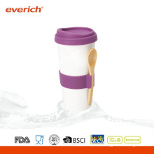 Mug de café en céramique de nouveau produit 300ml avec couvercle